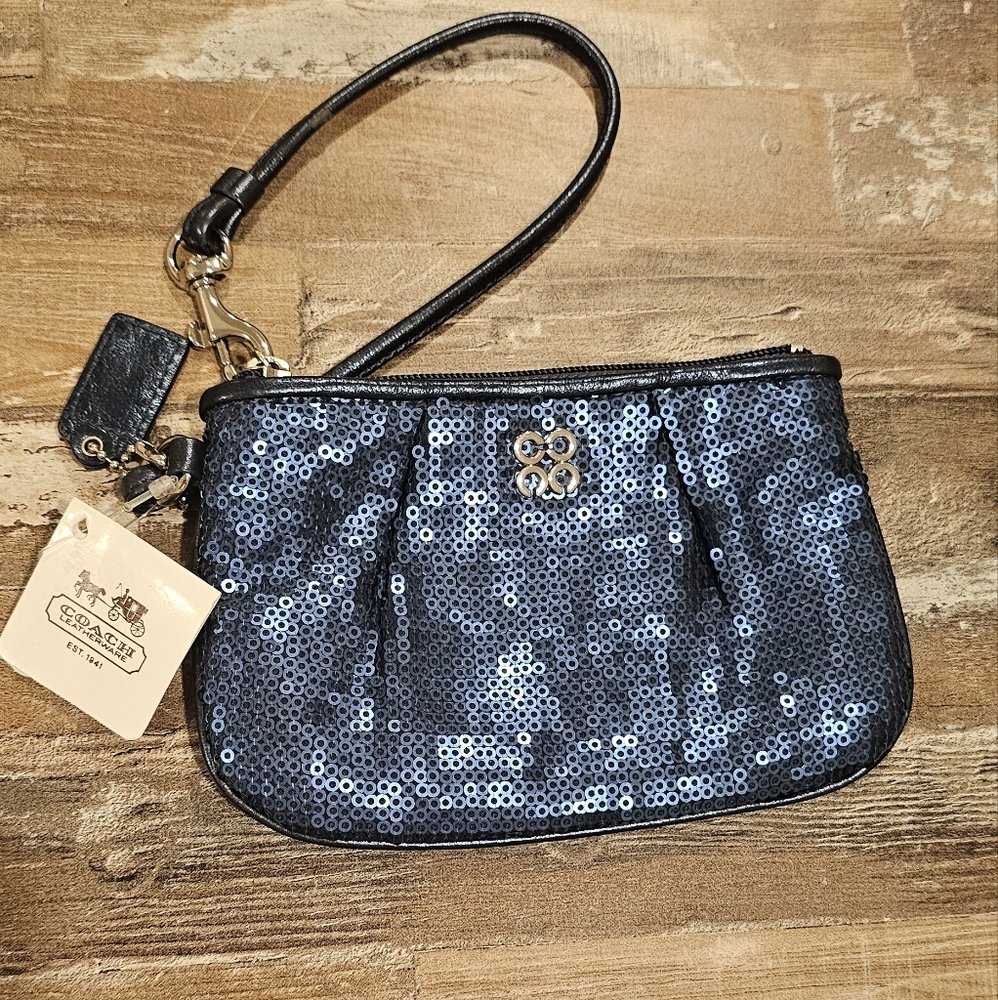 NEW Coach Sequin Wristlet